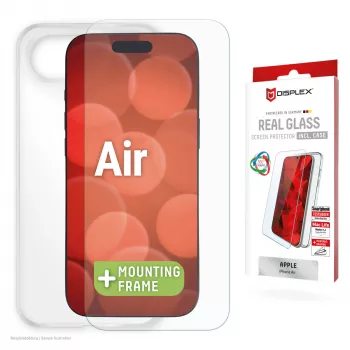 Displex Screen Protector + Dėklas, Apple iPhone Air, Eco Montavimo Rėmelis, Atsparus Įbrėžimams