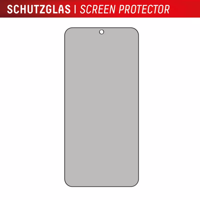 Displex privatumo ekrano apsauginis stiklas (10H) Samsung Galaxy S24/S25 su Eco tvirtinimo rėmeliu, privatumo filtras