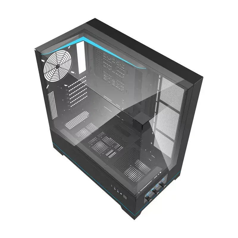Darkflash DY450 kompiuterio korpusas be ventiliatorių, ATX, juodos spalvos