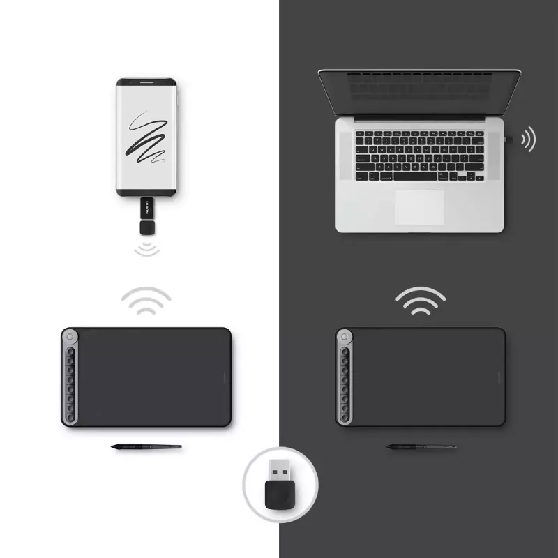 Grafinė planšetė HUION Q620M Juoda 5080 lpi 266,7 x 166,7 mm USB
