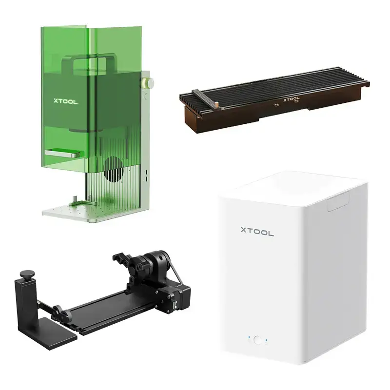Lazerinio graviravimo ir pjovimo staklės xTool F1 deluxe rinkinys – 2 viename graviravimo ir pjovimo sistema