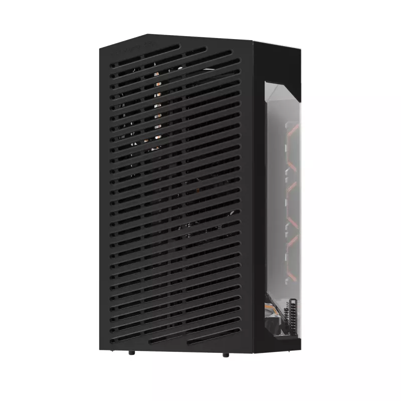 Korpusas DarkFlash DY470 Full Tower – Juodas, SPCC, palaiko ITX/ATX, HDD 3,5 col./2,5 col., 1x galinis 120 mm, šoniniai 120 mm ventiliatoriai