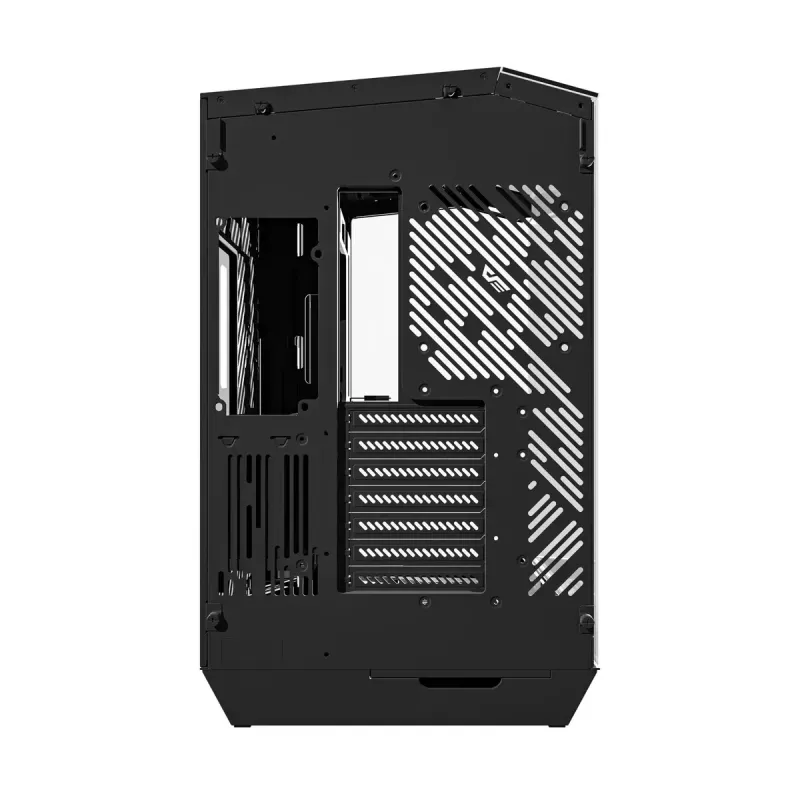 Korpusas DarkFlash DY470 Full Tower – Juodas, SPCC, palaiko ITX/ATX, HDD 3,5 col./2,5 col., 1x galinis 120 mm, šoniniai 120 mm ventiliatoriai