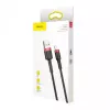 USB-A – Lightning laidas Baseus CALKLF-C19 2 m – aliuminio korpusas, 1,5 A, juodai raudonas