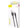 USB A – Lightning laidas Baseus Cafule (CALKLF-CG1) — nailoninis pintas, QC3.0 1,5 A, 2 m, pilkas/juodas