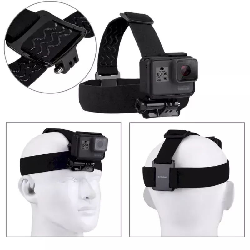 Puluz universalus galvos laikiklis veiksmo kameroms, tinka GoPro HERO9 rėmeliams ir korpusams