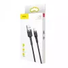 Baseus CALKLF-AG1 Nailono duomenų ir įkrovimo laidas USB-C QC3.0 2.4A į Lightning 0.5m juoda, pilka