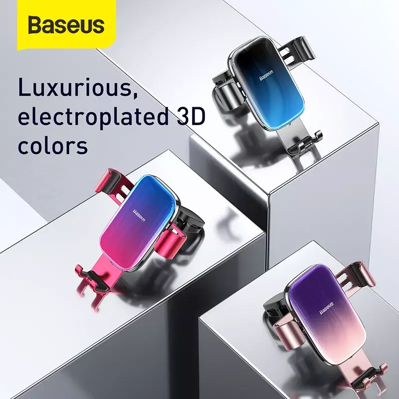 Pasyvus laikiklis Baseus Glaze Gravity Mobilusis telefonas Juodas