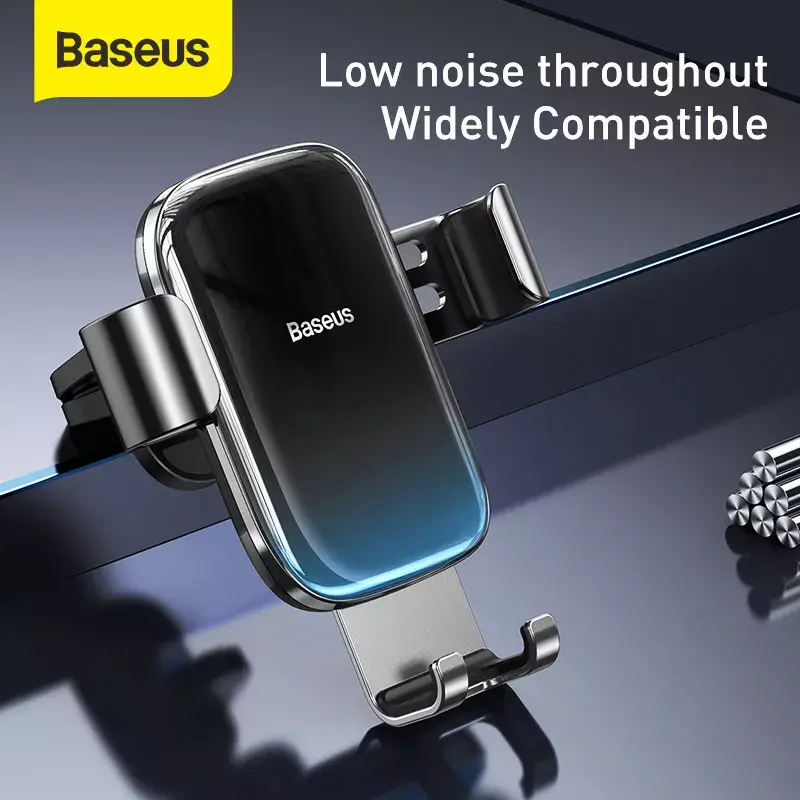Pasyvus laikiklis Baseus Glaze Gravity Mobilusis telefonas Juodas