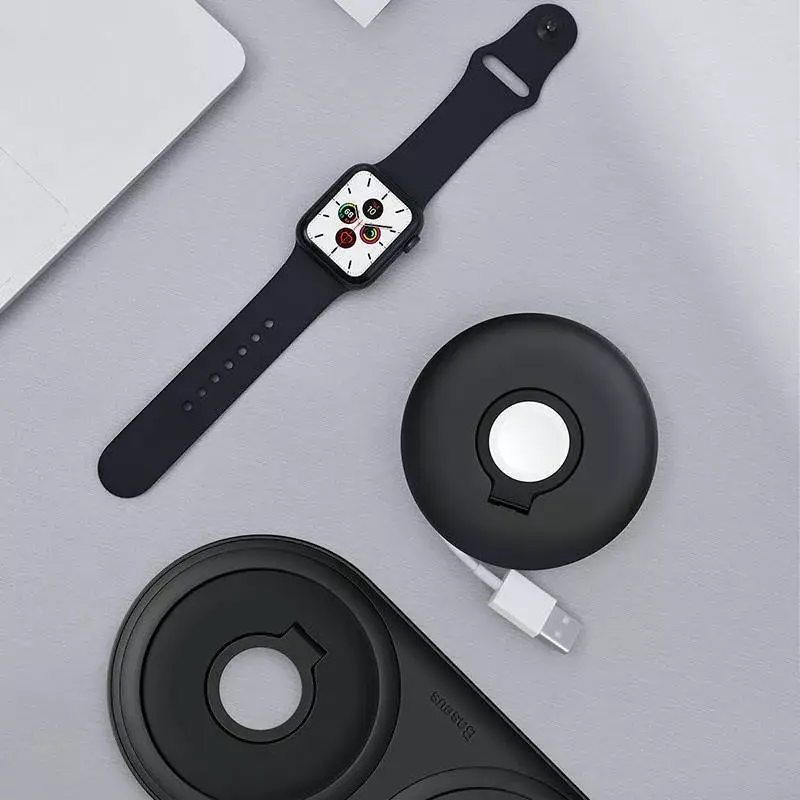 Baseus Laikiklis Apple Watch įkrovikliui ACSLH-01 — juodas, stovas magnetinei įkrovimo plokštelei