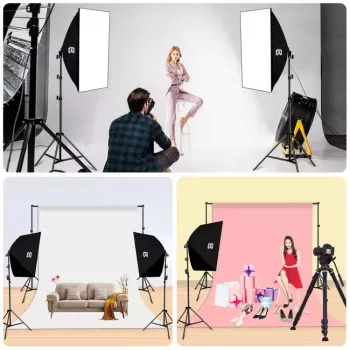 Softbox Puluz PU5070EU 50x70 cm su LED lempa ir trikoju