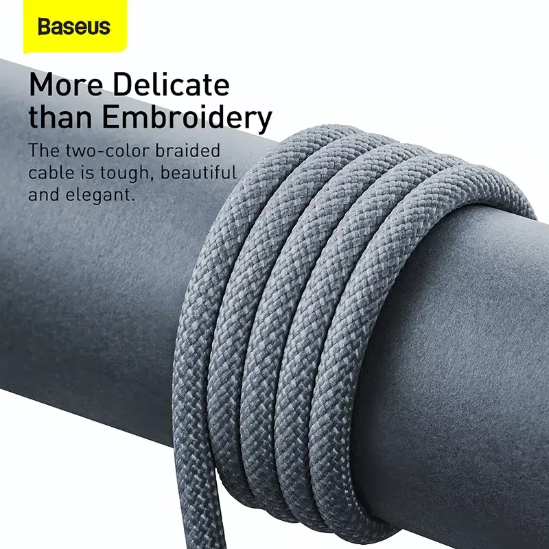 Baseus Dynamic 2 m pilka Lightning – USB A laidas