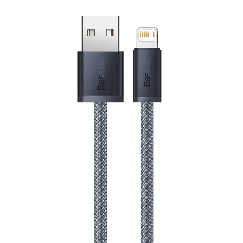Baseus Dynamic 2 m pilka Lightning – USB A laidas