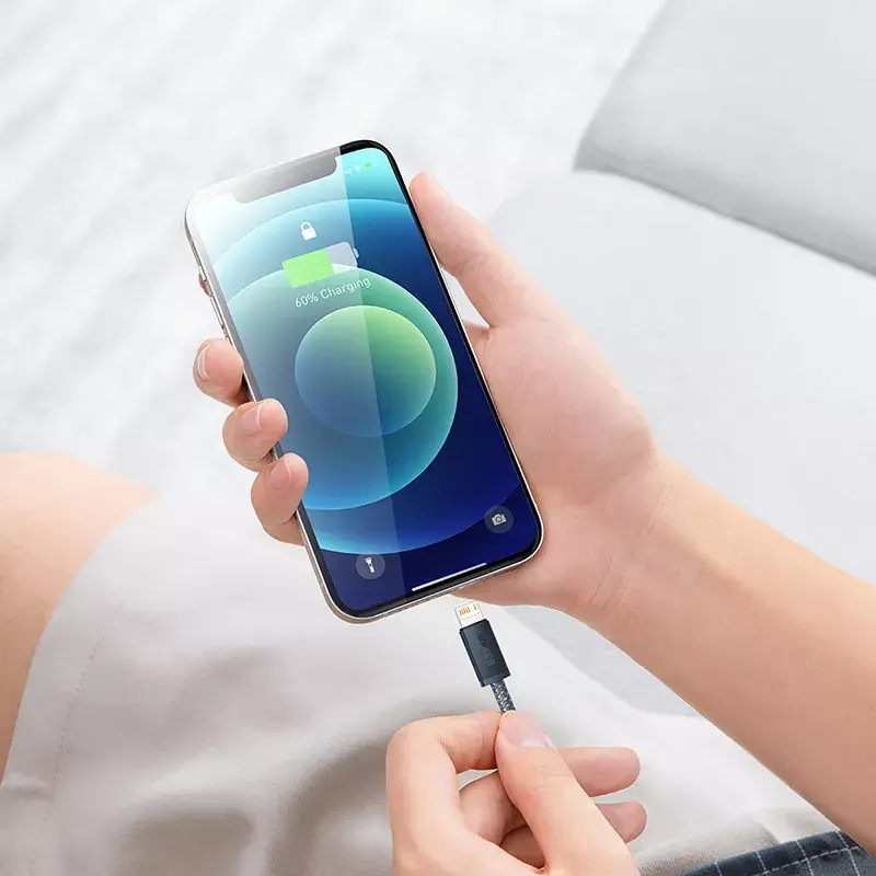 Baseus Dynamic 2 m pilka Lightning – USB A laidas
