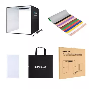 Foto dėžutė Puluz PU5041B 6500K USB 11W 400x400x400mm