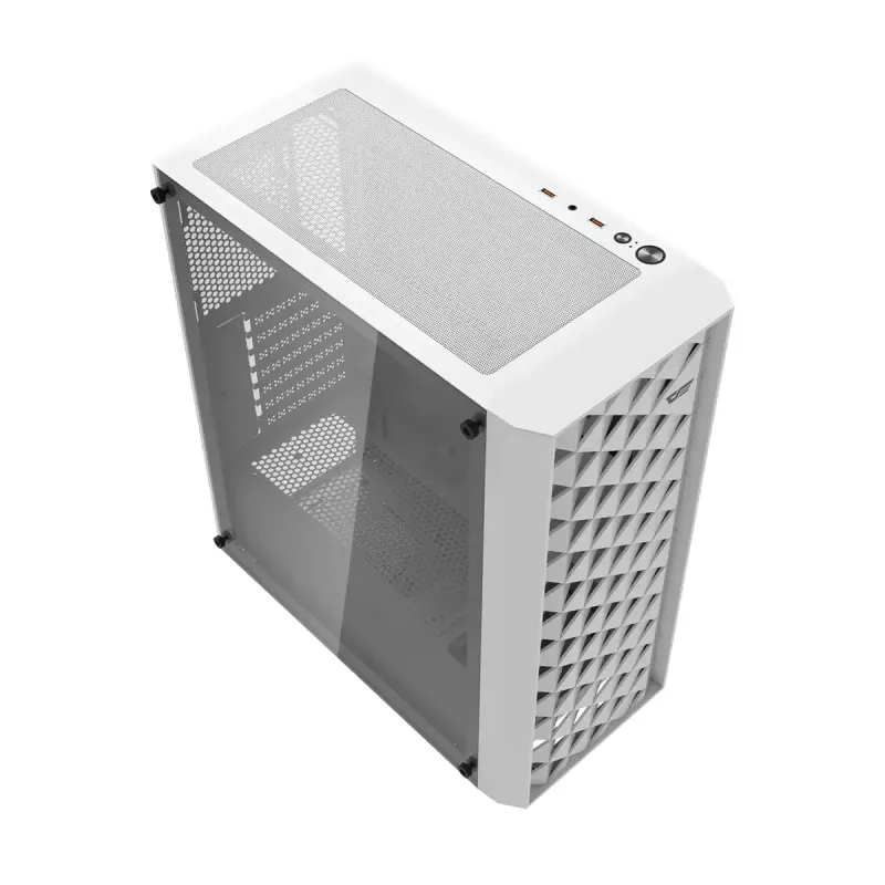 Darkflash DK351 kompiuterio korpusas (baltas) su 4 RGB ventiliatoriais