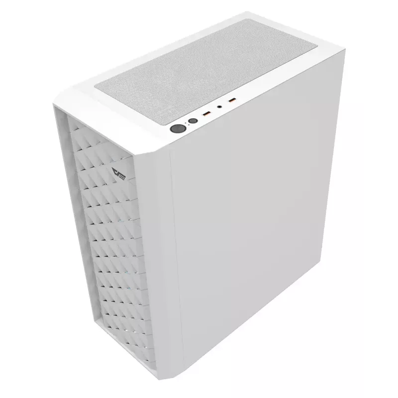Darkflash DK351 kompiuterio korpusas (baltas) su 4 RGB ventiliatoriais