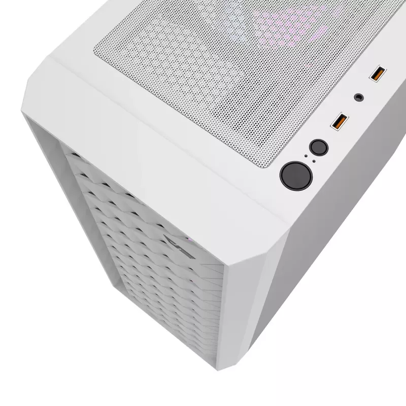Darkflash DK351 kompiuterio korpusas (baltas) su 4 RGB ventiliatoriais