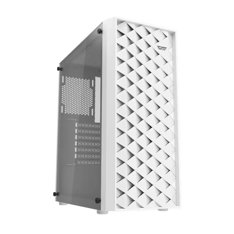 Darkflash DK351 kompiuterio korpusas (baltas) su 4 RGB ventiliatoriais