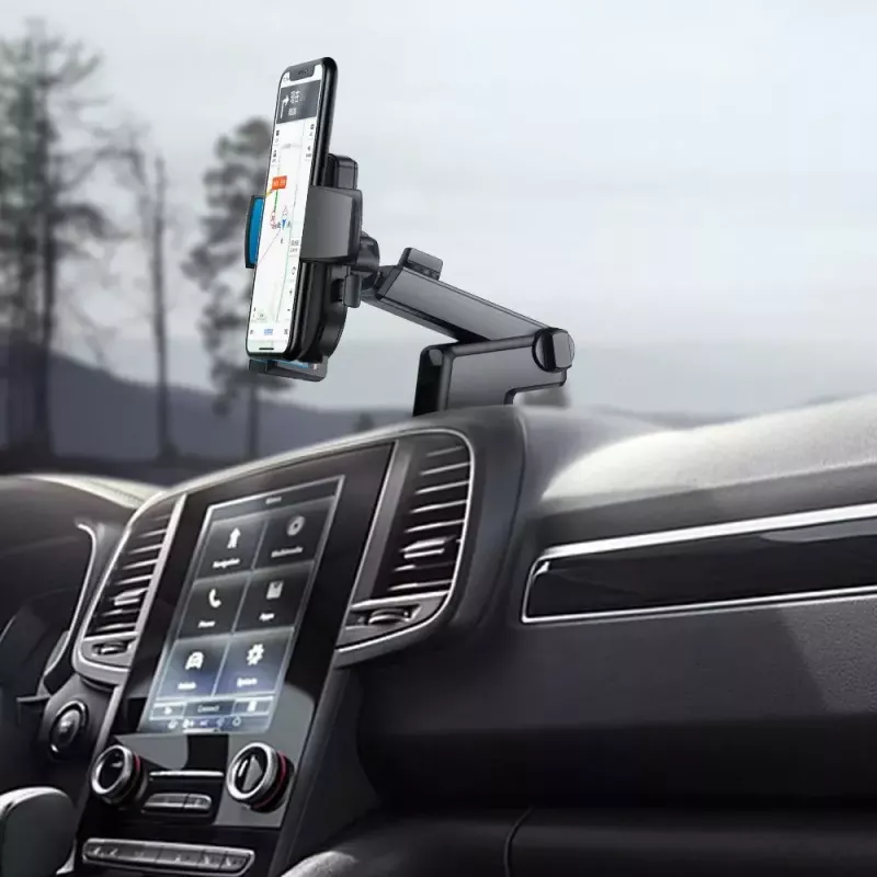Automobilinis telefono laikiklis Joyroom JR-OK3 su teleskopine ranka, montuojamas ant prietaisų skydelio ar lango, juodas, 0,18 kg