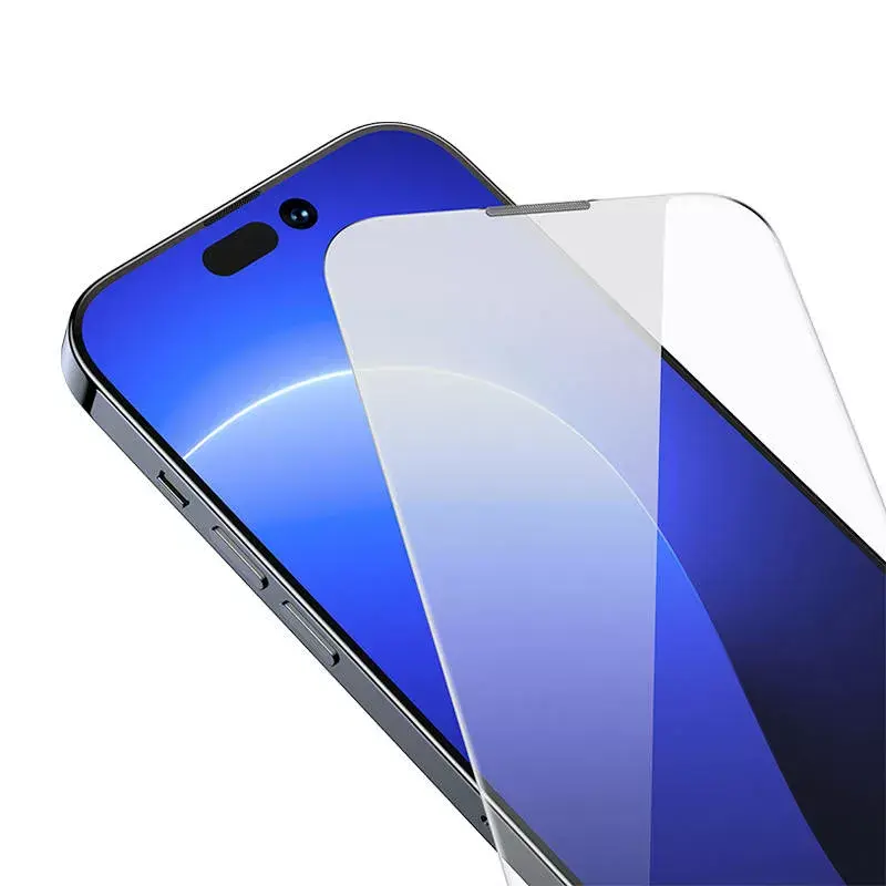 Grūdinto stiklo apsauginis stikliukas Baseus Crystal, skirtas iPhone 14 Pro, 0,3 mm, dulkėms atsparus, 2 vnt.