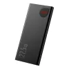Baseus Adaman Metal nešiojamas akumuliatorius, Li-ion 10000 mAh, 2xUSB, USB-C, Lightning, MicroUSB, 22.5 W, juodas