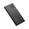 Baseus Adaman Metal nešiojamas akumuliatorius, Li-ion 10000 mAh, 2xUSB, USB-C, Lightning, MicroUSB, 22.5 W, juodas