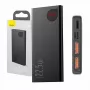 Baseus Adaman Metal nešiojamas akumuliatorius, Li-ion 10000 mAh, 2xUSB, USB-C, Lightning, MicroUSB, 22.5 W, juodas