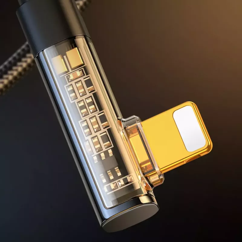 USB-A į Lightning kampuotas kabelis Joyroom S-UL012A6 1,2 m, juodas