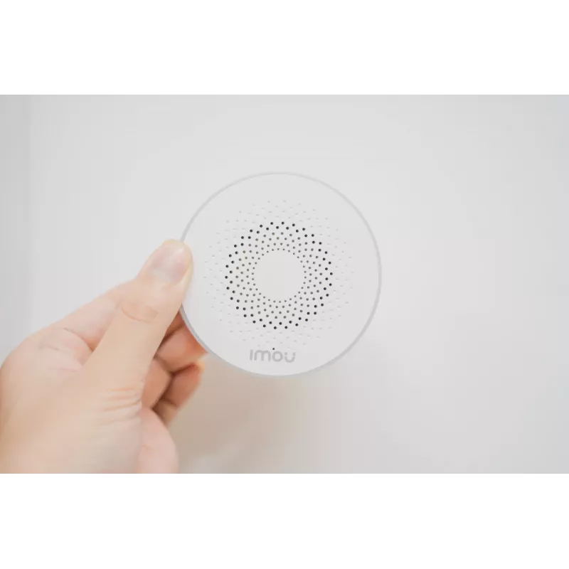 Belaidė patalpų sirena IMOU ZR1 — 200 m atstumas, DC 12 V, 8 cm skersmuo, balta