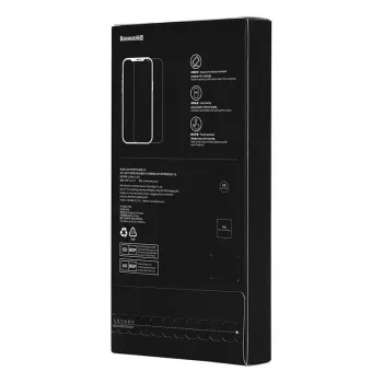 Apsauginis stiklas Baseus Tempered Glass Crystal Series iPhone 14 Pro su privatumo filtru