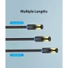 Eterninis pataisos kabelis Vention Cat.8 S/FTP 1 m Juodas RJ-45 Auksuotas