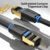 Eterninis pataisos kabelis Vention Cat.8 S/FTP 1 m Juodas RJ-45 Auksuotas