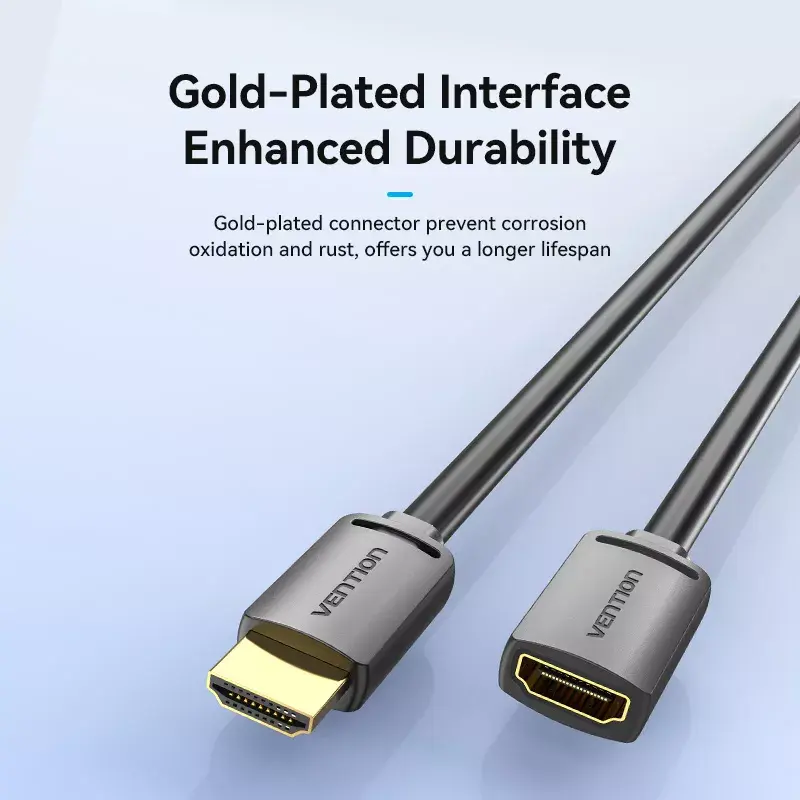 HDMI ilginimo laidas Vention AHCBI 3 m, HDMI A tipo kištukas į lizdą, 18 Gbit/s, HDMI 2.0, 4K@60Hz, HDR, paauksuoti kontaktai