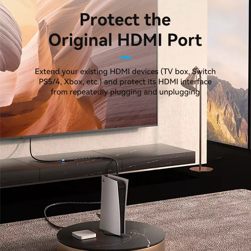 HDMI ilginimo laidas Vention AHCBI 3 m, HDMI A tipo kištukas į lizdą, 18 Gbit/s, HDMI 2.0, 4K@60Hz, HDR, paauksuoti kontaktai
