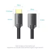 HDMI kabelis Vention AHCBJ 5m, HDMI Type A (vyriška–moteriška), 4K@60Hz, HDMI 2.0, 18 Gbit/s, juodas