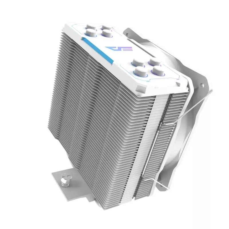 Oro aušintuvas Darkflash Z4 Pro Mist Baltas — 120 mm ventiliatorius, hidraulinis guolis, 200 W TDP, palaiko AM5/AM4/LGA1700/1200/115x
