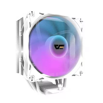 Oro aušintuvas Darkflash Z4 Pro Mist Baltas — 120 mm ventiliatorius, hidraulinis guolis, 200 W TDP, palaiko AM5/AM4/LGA1700/1200/115x