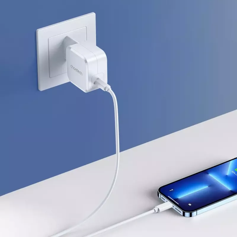 USB-C greitasis įkroviklis CHOETECH PD8007 45W EU baltas – USB-C PD 45W