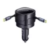 Automobilinis įkroviklis Baseus Enjoyment Max 60W su integruotais USB-C laidais, 60W išėjimas