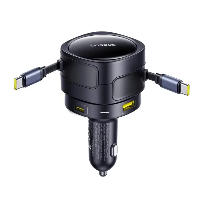 Automobilinis įkroviklis Baseus Enjoyment Max 90W su USB-C ir USB-A prievadais