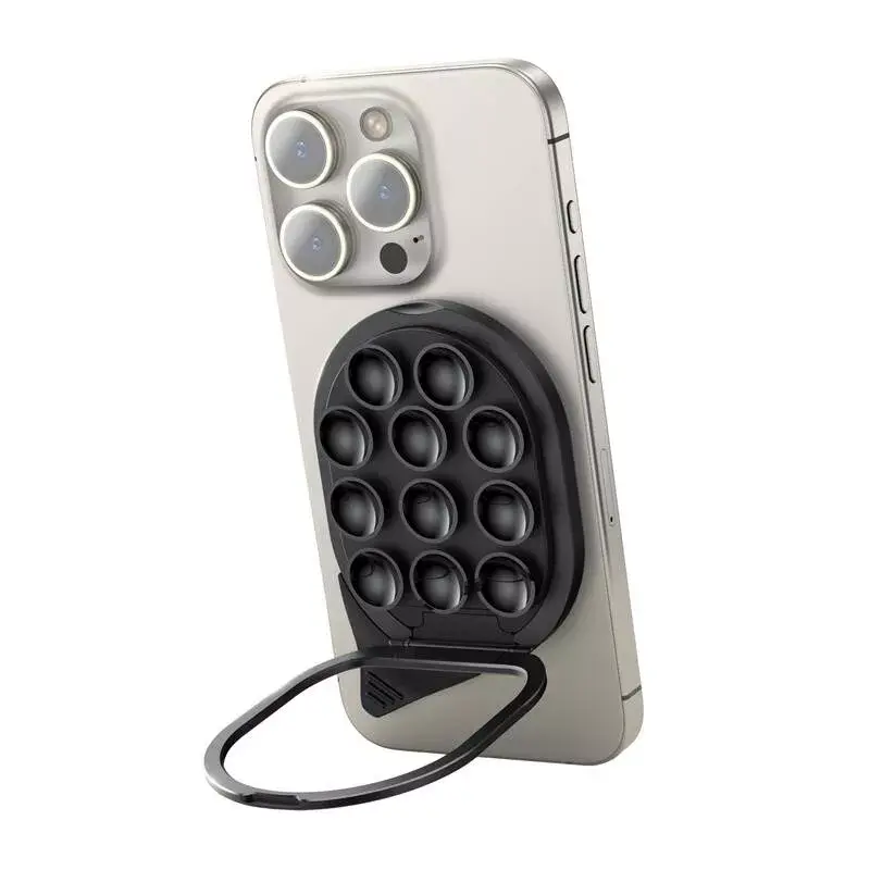 Palaikymas išmaniesiems telefonams Joyroom JR-ZS418 su siurbtukais ir MagSafe suderinamu paviršiumi, juodas
