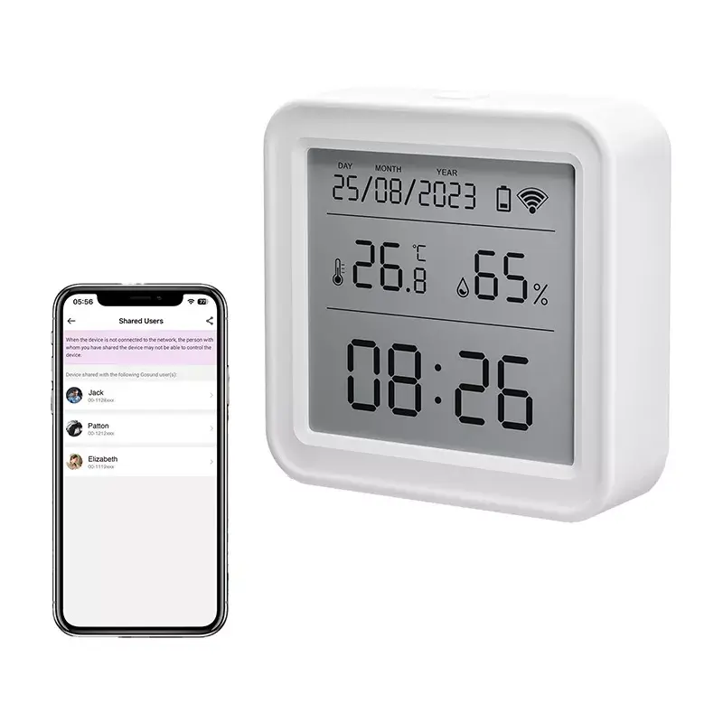 Temperatūros ir drėgmės jutiklis Gosund ST17 Zigbee su LCD ekranu