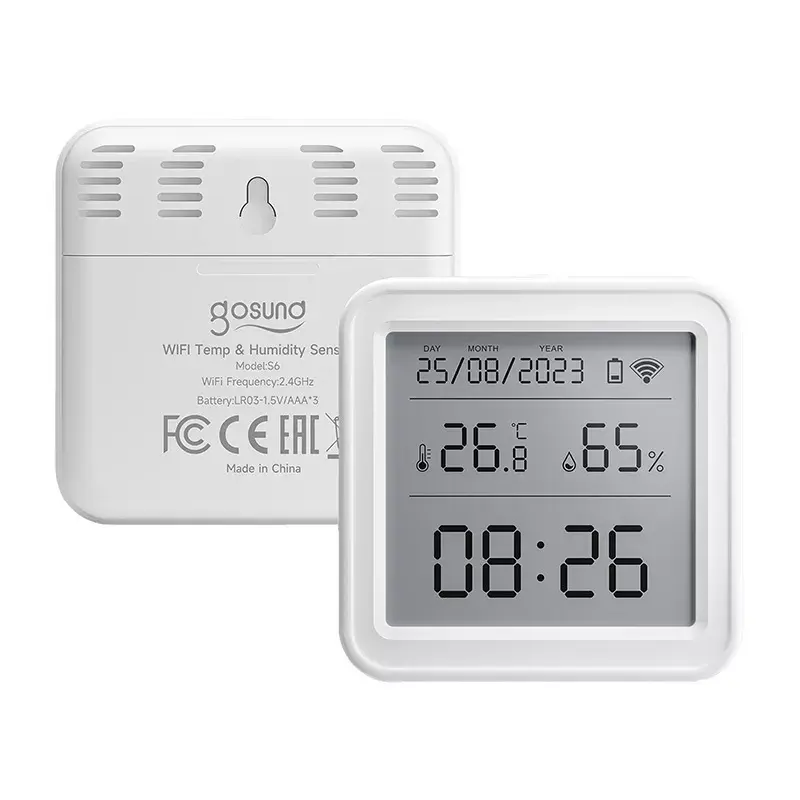 Temperatūros ir drėgmės jutiklis Gosund ST17 Zigbee su LCD ekranu