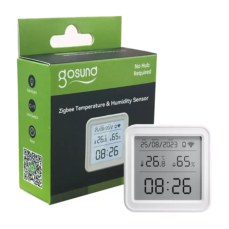Temperatūros ir drėgmės jutiklis Gosund ST17 Zigbee su LCD ekranu