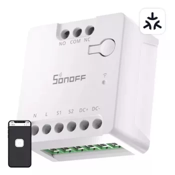 Išmanusis WiFi jungiklis Sonoff MINI-D AC/DC 12–48V sausas kontaktas