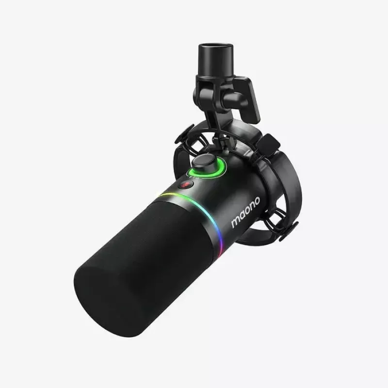 Podcast mikrofonas MAONO PD200X juodas – laidinis XLR/USB-C, jautrumas -52 dB, 40–16000 Hz