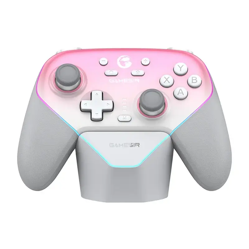 Belaidis valdiklis GameSir SuperNova T4n Pro Rožinis – Bluetooth, ergonomiškas rankinis dizainas