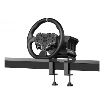 Moza Racing R5 rinkinys, vairas + pedalai, PC, laidinis, juodas, aliuminis, oda, plienas