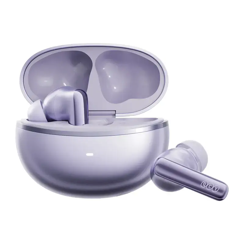 Belaidės ausinės QCY MeloBuds N70, tikros belaidės, violetinės